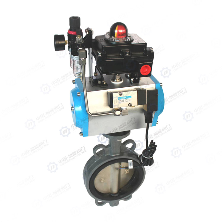 Pneumatic soft seal butterfly valve