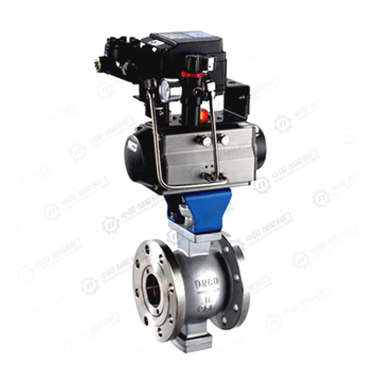Pneumatic V-shaped ball valve