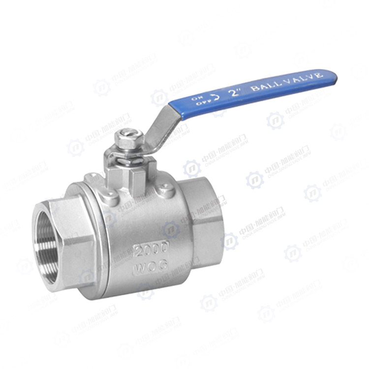 Two piece threaded ball valve