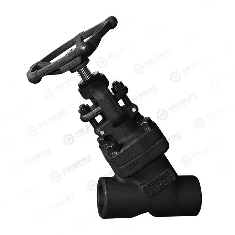 Forged steel Y-shaped globe valve