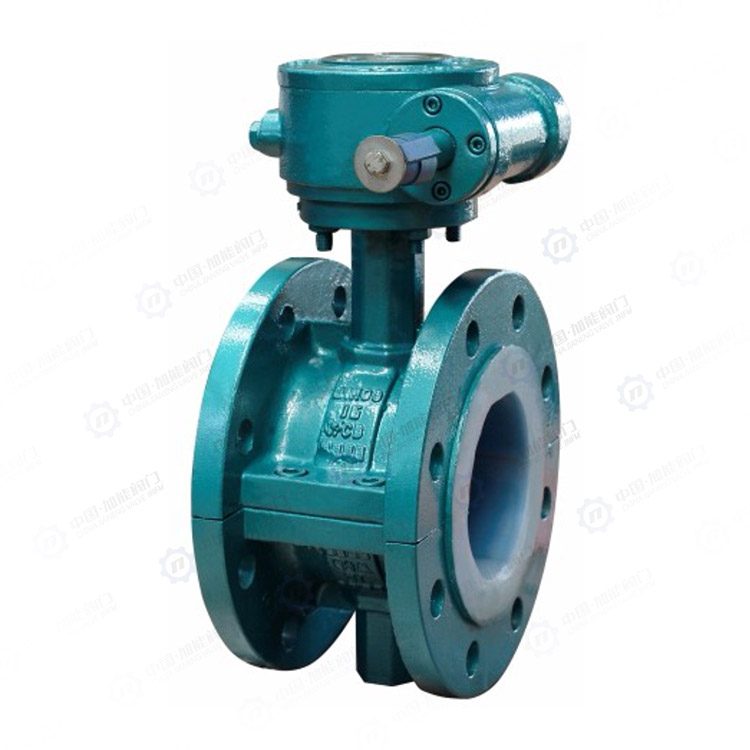 Fluorine lined flange butterfly valve